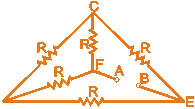 Five equal resistance